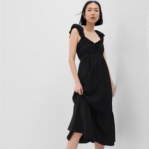 GAP Ruched Tiered Midi Dress